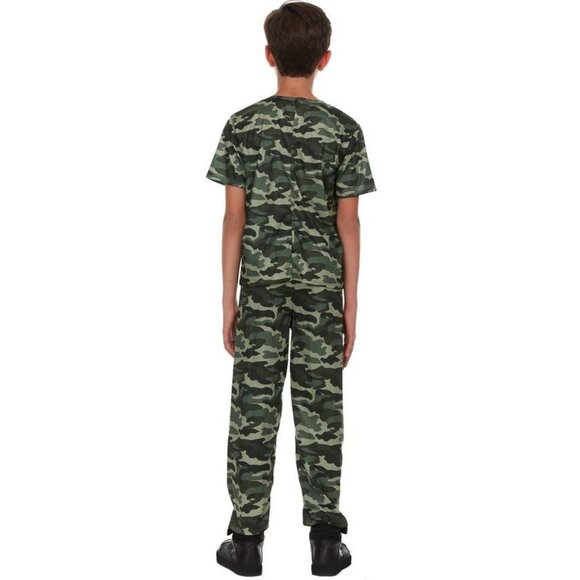 NEW BOY'S SOLDIER COSTUME CAMOUFLAGE MILITARY 2PC SET COSTUME SOLDIER CHILDREN'S - Picture 2 of 5